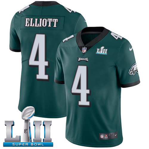 Nike Eagles #4 Jake Elliott Midnight Green Team Color Super Bowl LII Youth Stitched NFL Vapor Untouchable Limited Jersey